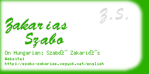 zakarias szabo business card